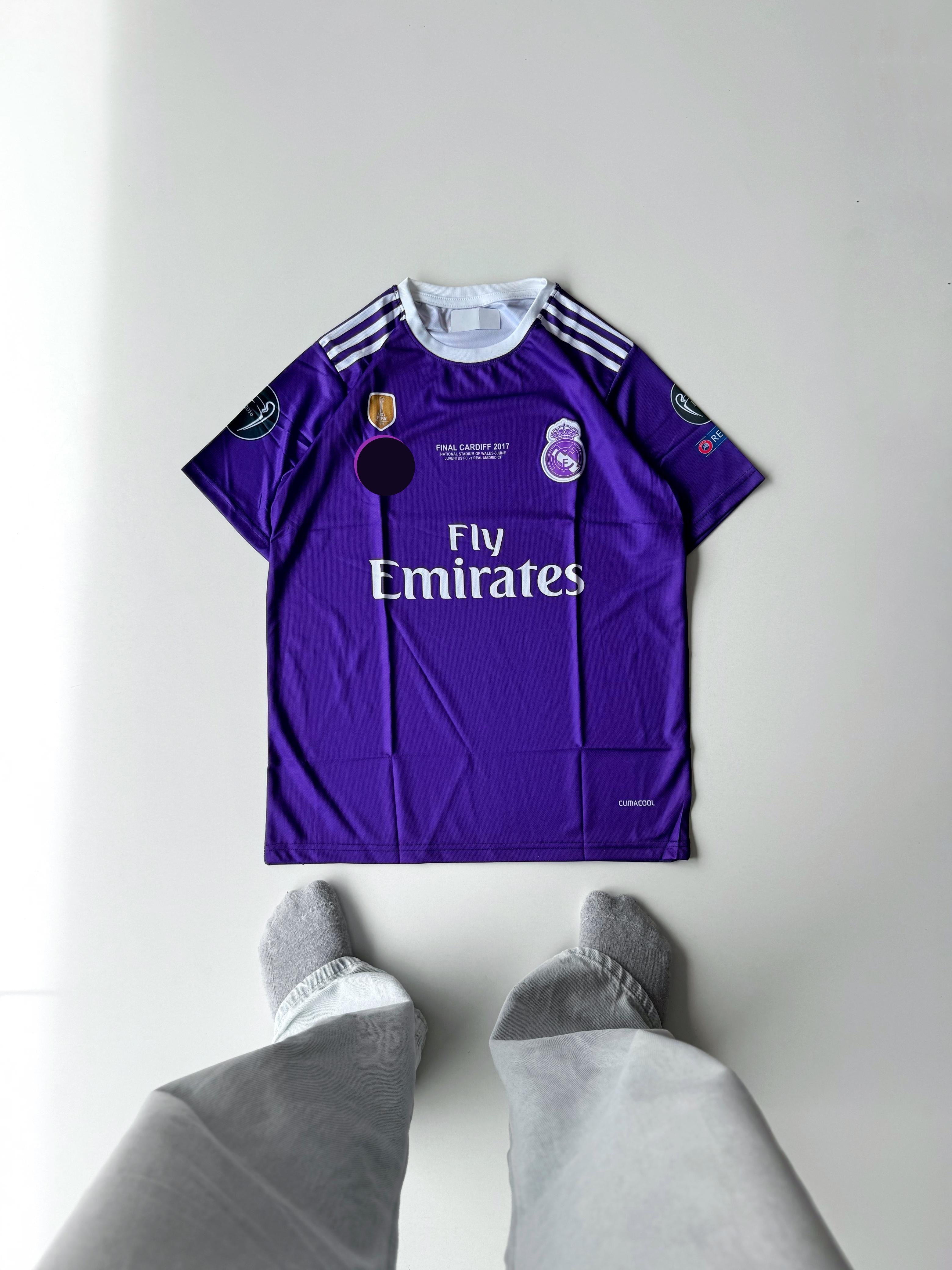 Real madrid 2017-18 Away Ronaldo half sleeves retro
