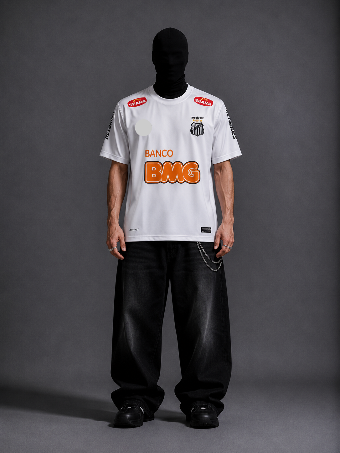 Santos FC Neymar half sleeves retro