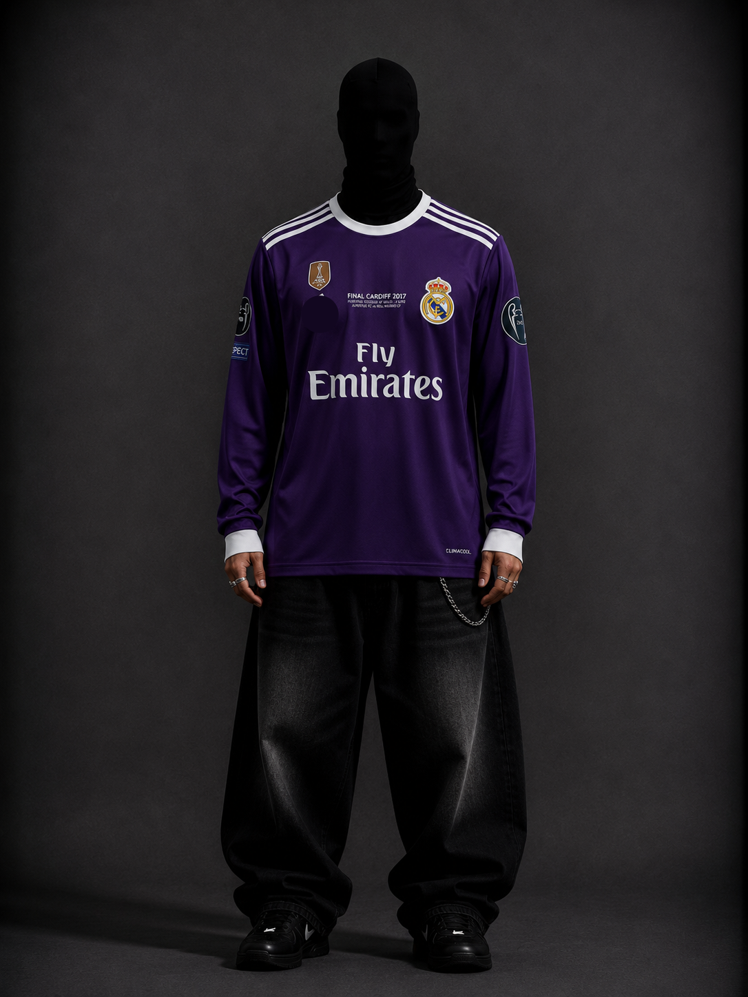Real madrid 2017-18 away ronaldo full sleeeve