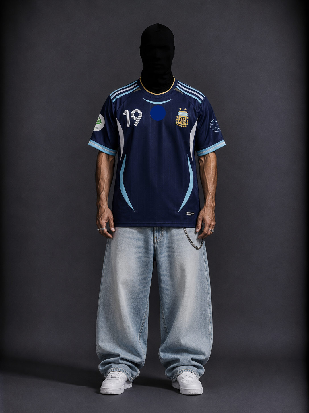 Argentina away Messi half sleeve retro