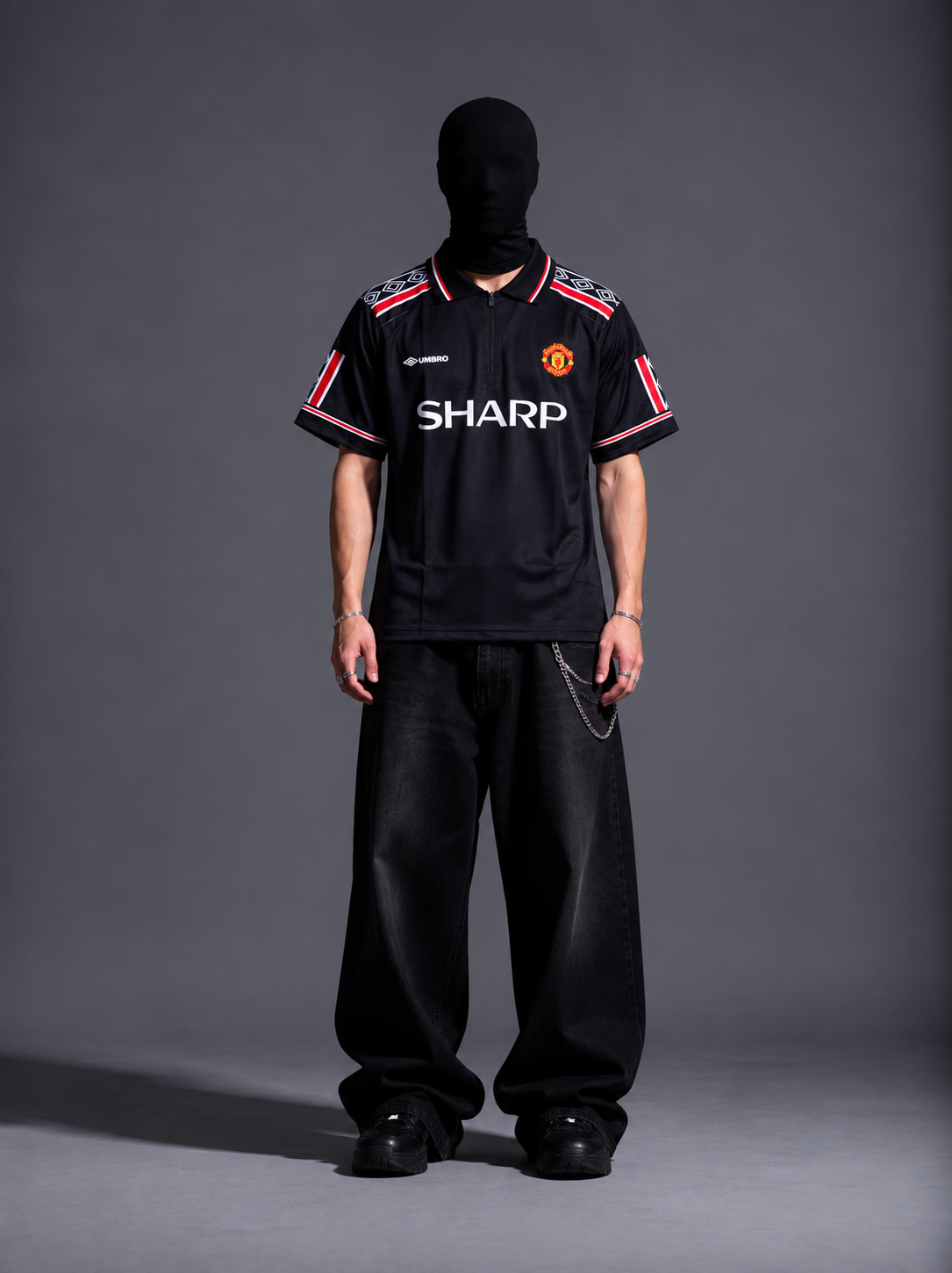Manchester United 1998-1999 Beckham away half sleeves (zip)
