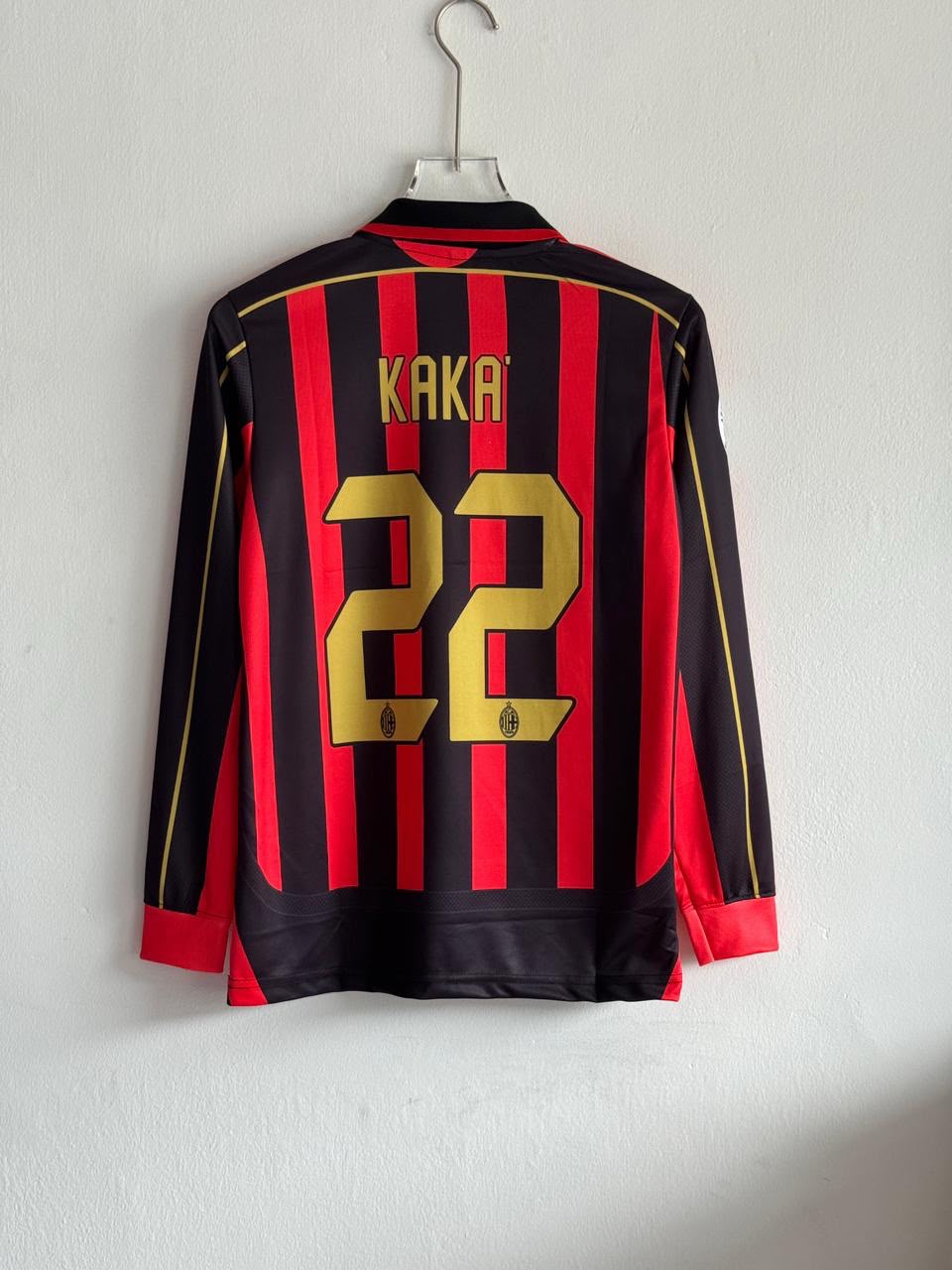 Ac milan #22 Kaka 2006-07 home - Bwin red and black full sleeves retro