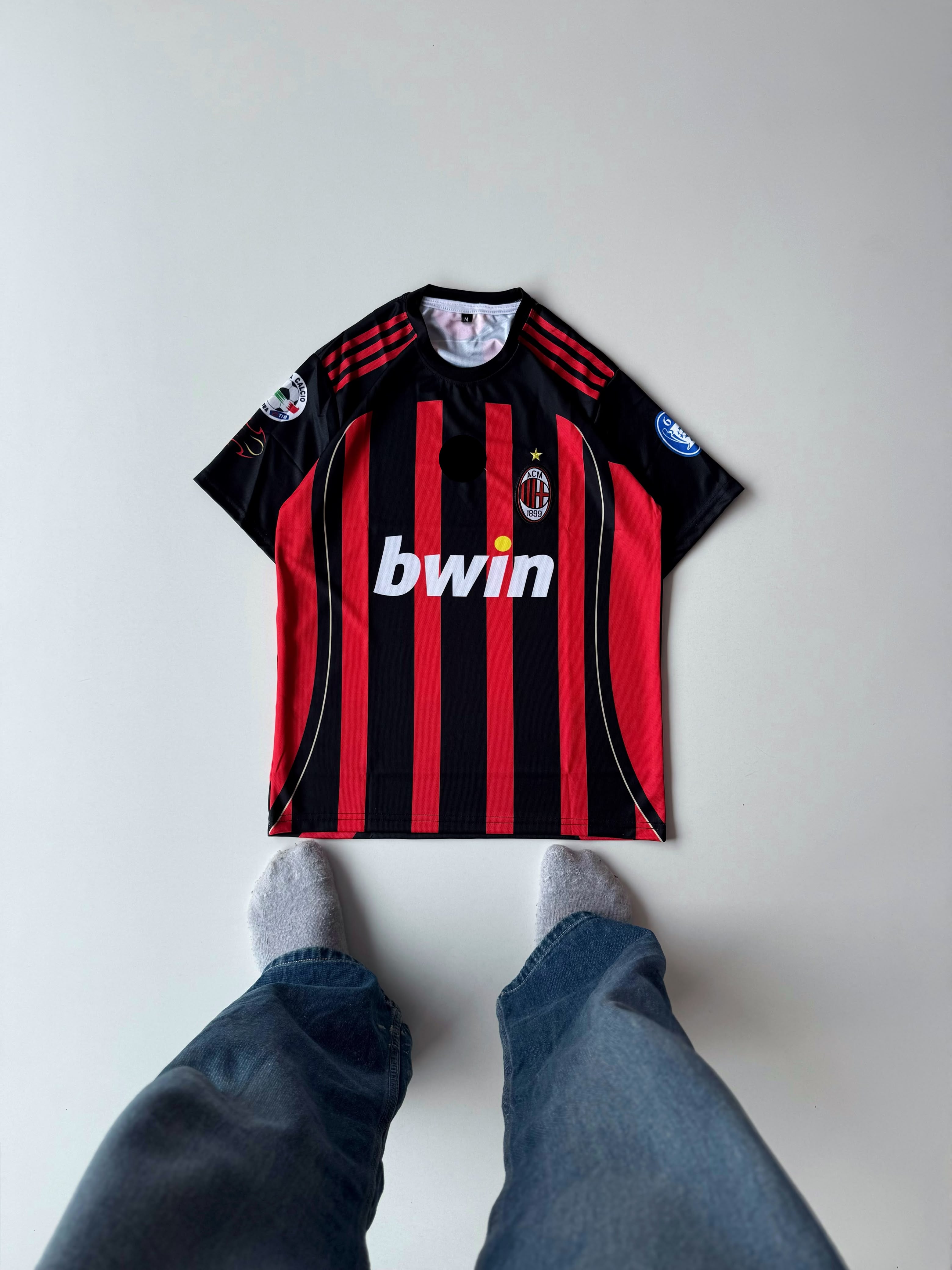 Ac milan 2006-07 home Maldini half sleeves retro