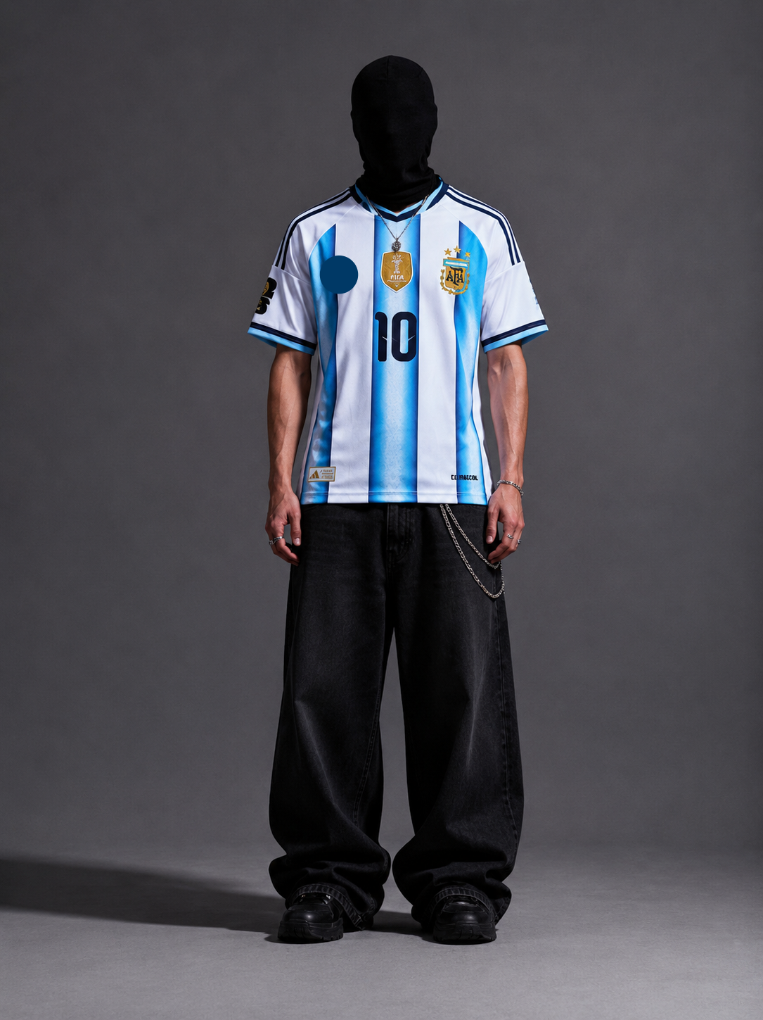 Argentina Messi home WC 2026 half sleeve