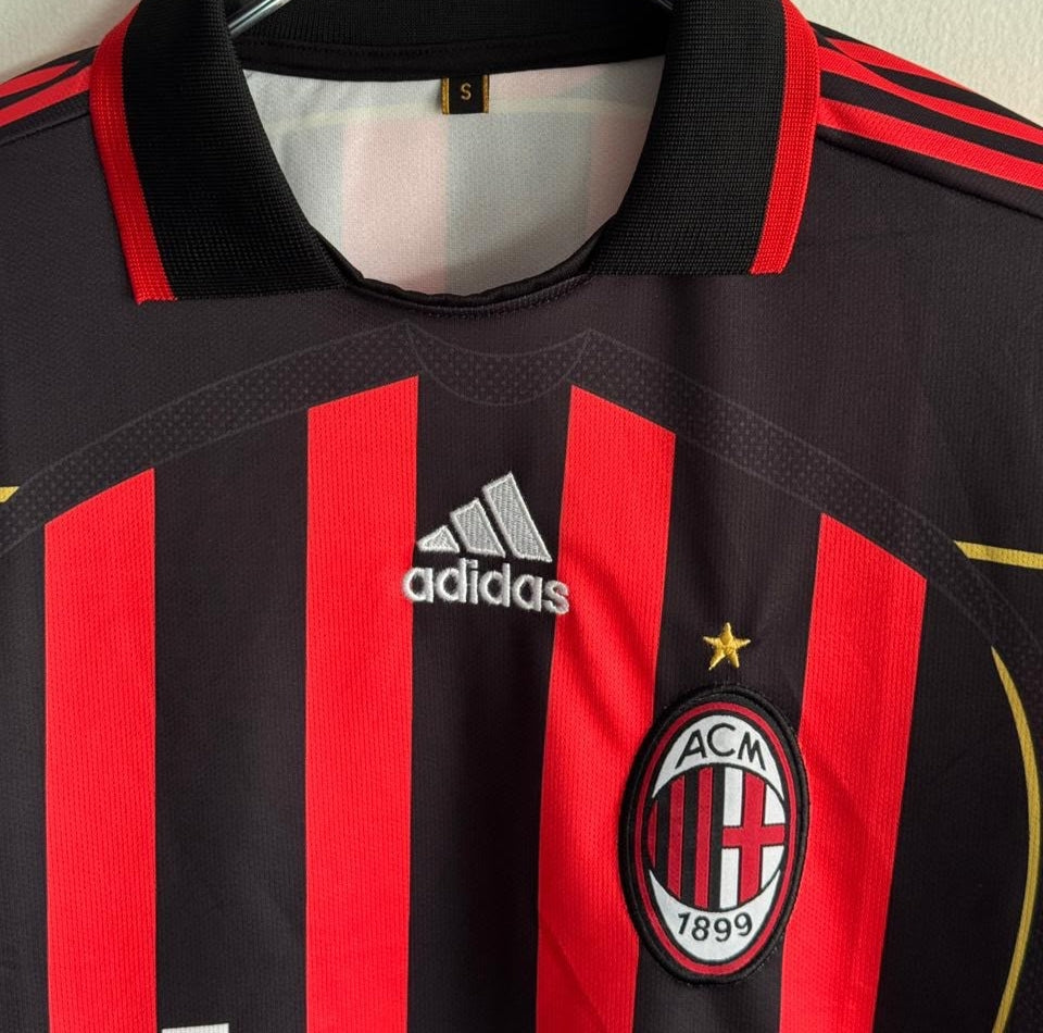 Ac milan #22 Kaka 2006-07 home - Bwin red and black full sleeves retro