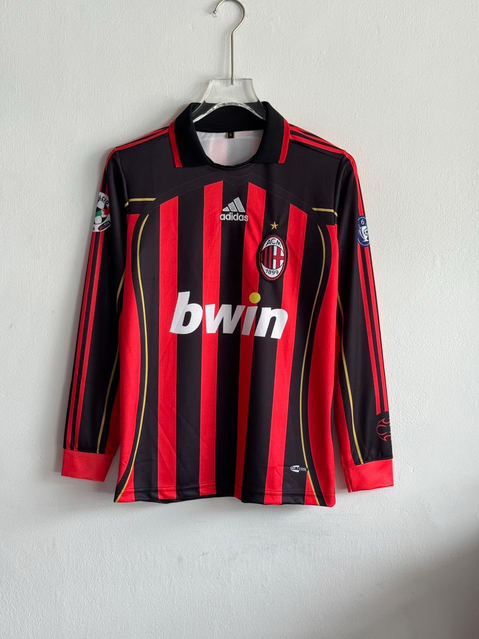 Ac milan #22 Kaka 2006-07 home - Bwin red and black full sleeves retro